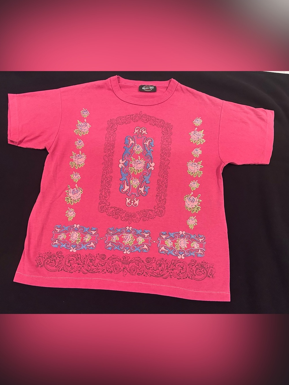 Classic Crewneck Short Sleeve Tee in Fuchsia